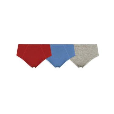 Imagem de Kit com 3 cuecas slip selene 11950-001 infantil, Vermelho, M