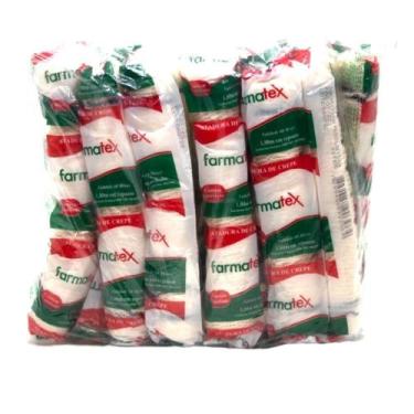 Imagem de Atadura Crepe 13 Fios 20cm X 1,80m Dúzia Farmatex