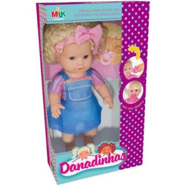 Imagem de Boneca Danadinha Loira Cabelo Crespo 33CM - MILK