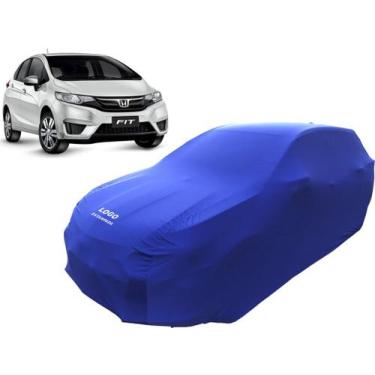 Imagem de Capa De Tecido Helanca Lycra Para Honda Fit Cor Preta - Mz, Azul