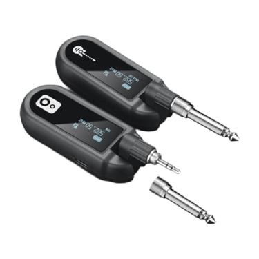 Imagem de Almencla Transmissor de áudio de instrumento Amplificador de guitarra Transmissor de guitarra Receptor para equipamento de gravação de música Baixo