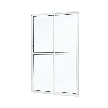 Imagem de Porta de correr 2 folhas de alumínio Atlântica Magnum 210x160cm branca Porta de correr de alumínio 2 folhas Magnum 210x160cm branca Atlântica