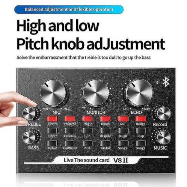 Imagem de Placa de Som Externa USB V82 - Para PC, Android e OS - Ideal para Webc