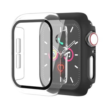 Imagem de Pacote com 2 capas para Apple Watch Series SE2 SE 6 5 4 44 mm, protetor de tela integrado [sensível ao toque] Capa protetora rígida de policarbonato com cobertura total para iWatch S6/S5/S4/SE 44 mm,
