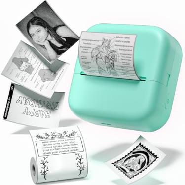 Imagem de Ponek Impressora de adesivos de cápsula de impressão, mini impressora M02X, máquina de adesivos sem tinta, mini impressora pequena portátil, impressora de fotos do telefone para anotações de estudo,
