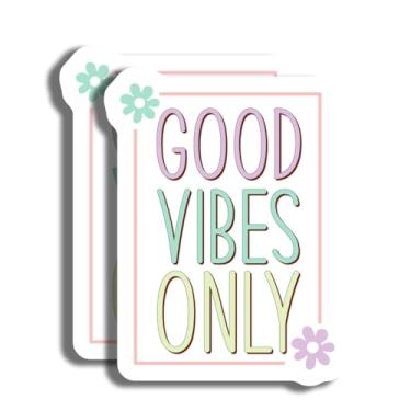 Imagem de Adesivo Positive Good Vibes Only - Adesivo de citação inspiradora - Adesivo de garrafa de água para laptop - Adesivo de mensagem motivacional - AAS0652