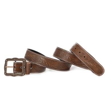 Imagem de Cinto Country Feminino Couro Moda Rodeio Rústico Sertanejo Floral - Pa