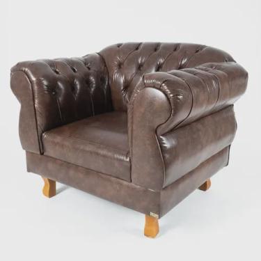 Imagem de Poltrona Chesterfield Elisabeth Courino Marrom
