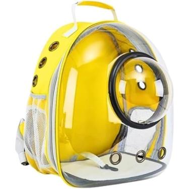 Imagem de Mochila Astronauta para Pets | Visão Panorâmica | Gatos e Cachorros | Aprovada Airline e Respirável (Amarelo)