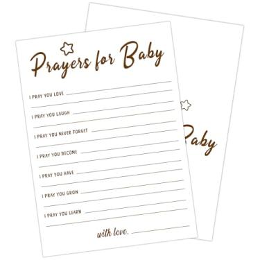 Imagem de ZEDEV 30 PCS Cute Bear Prayers for Baby Shower Game for Boy Girl, Double-Sided Games Gender Neutral Gender Reveal Party Supplies & Decor-C14