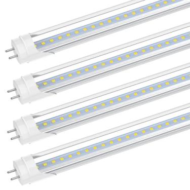 Imagem de JESLED Tubo De Luz Led T8 3 Pés, 14 W (Equivalente A 30 W), Natural 5000 K, 1600 Lm, Lâmpada Tipo A+B 36", Bypass Lastro E Alimentação Dupla, Substituição Fluorescente F30T12, Capa Transparente, Pac