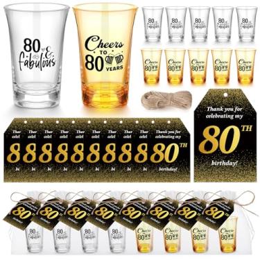 Imagem de Skybooly 50 conjuntos de lembrancinhas de festa de aniversário para convidados, lembrança, óculos curtos, acrílico transparente, etiquetas de agradecimento, sacos de organza, barbante para chá de