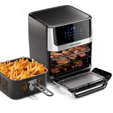 Imagem de Air Fryer Digital 12L - Fritadeira Elétrica Sem Óleo Preta Inox com Tampa de Vidro 127v/220v (Air Fryer 220V)