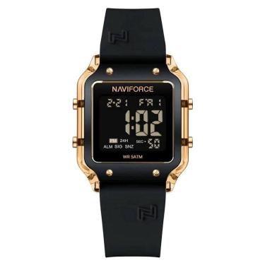 Imagem de Relógio Feminino Esportivo Multifuncional Digital 5atm A Prova D´agua Preto Rose