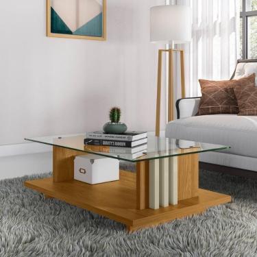 Imagem de Mesa De Centro Domo Com Acabamento Premium Cumaru/opala