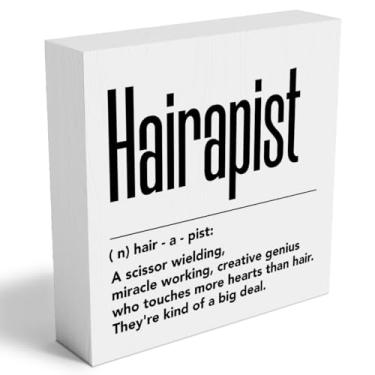 Imagem de Woght Decoração De Salão Cabeleireiro, Definição Caixa Madeira, Sinal Para Casa, Escritório, Prateleira, Mesa, Balcão, Beleza, Barbearia, Presentes, 5 X 5"