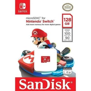 Imagem de Cartão de Memoria MicroSD Nintendo Switch Mario 128GB Sandisk