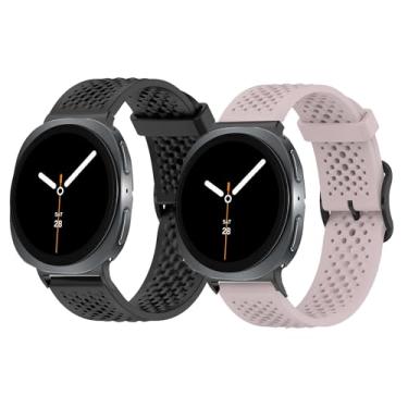 Imagem de Pulseira de silicone Lamshaw compatível com Galaxy Watch 8, pulseira de silicone Lamshaw com fivela de metal compatível com Galaxy Watch 8 de 40 mm, 44 mm, 46 mm clássico, smartwatch LTE ultra 47 mm