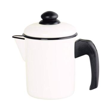 Imagem de Leiteira Esmaltada Branca 900ml Com Tampa Ewel