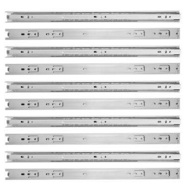Imagem de Kit 10 Corrediça Telescópica 45Cm Para Gaveta Trilho 5 Pares