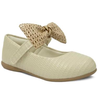 Imagem de Sapatilha Infantil Feminina No18ao27 Laço Maré Menina 02.60i (Off White, BR, Criança de 4 a 8 anos, Numérico, 27)