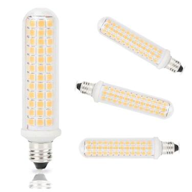 Imagem de HAOGUAIS Lâmpada de base de mini candelabro de 9W, equivalente a lâmpadas de halogêneo de 100W 120W, branco quente 3000K, lâmpada de milho iluminação interna... Pacote com 4