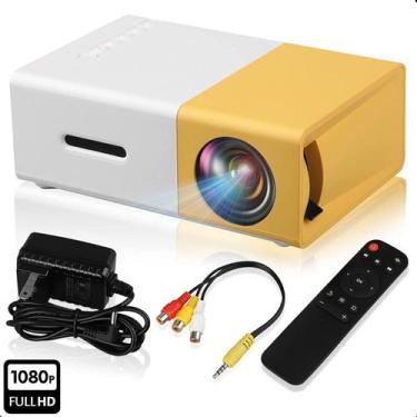 Imagem de Mini Projetor Filme Hdmi Tv Espelhamento Full Hd Portátil Yg300 Hd - F