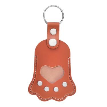 Imagem de TEHAUX Chaveiro de lembrança de pelo de animal de estimação, chaveiro memorial em forma de pata para cães e gatos, recipiente de cabelo, elegante dono de cachorro, decoração versátil para uso diário