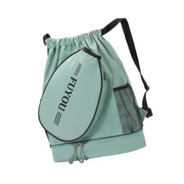 Imagem de YIJU Bolsa de tênis, bolsa de remo, mochila, mochila portátil, bolso lateral, mochila de academia para treinamento, treino, raquetes de badminton, Verde