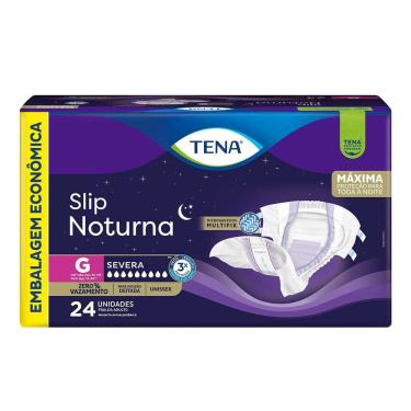Imagem de Fralda Geriátrica Tena Slip Noturno G 24 Unidades Embalagem Econômica