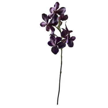 Imagem de Flor Realista Orquídea Vanda - Butterfly Orchid (1 peça), Roxo Profundo, Seda 3D, H60 cm | Everlasting Flowers - HAUS Decor & Aromas.