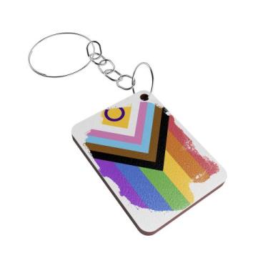 Imagem de Kit 50 Chaveiros MDF Especial LGBT - DK Decor, Bandeira LGBTQIAPN+
