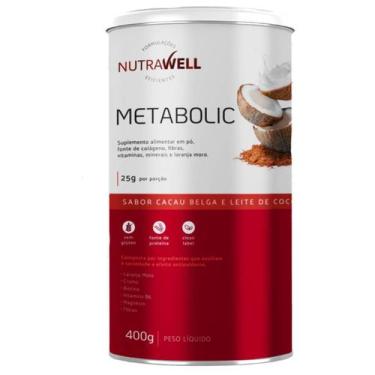 Imagem de Termogenico Metabolic Nutrawell Cacau E Leite de Coco 400g, Cacau Com 