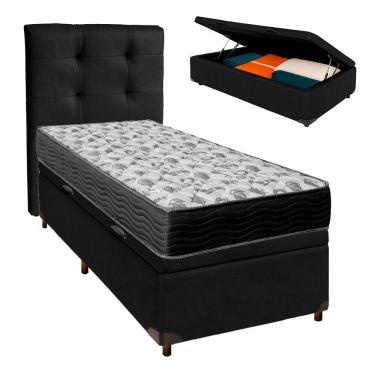 Imagem de Kit Cama Box Bau + Cabeceira + Colchão Solteiro D33 - Iso100 - Ortobom