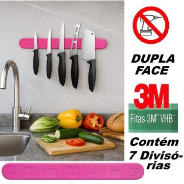 Imagem de Barra Magnética Para Facas (Porta Facas) - Fixação 3M - Diversas Cores