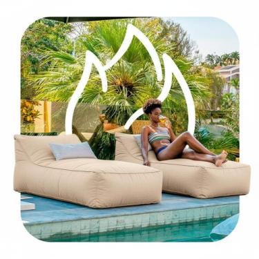 Imagem de Espreguiçadeira de Jardim Puff Uni  Eco Flame Garden - Sofá na Caixa, 