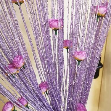 Imagem de Cortina do painel da porta,Cortina da tampa da porta, de corda para com decoração de privacidade | Painel de janela, cortinas de linha com design rosa, divisória de para moldura de