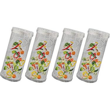 Imagem de Cesta de grelha rolante, cesta de grade cilíndrica de malha de arame de aço inoxidável, rack de churrasco portátil para acampamento ao ar livre para peixe, camarão, legumes, acessórios de cozinha de