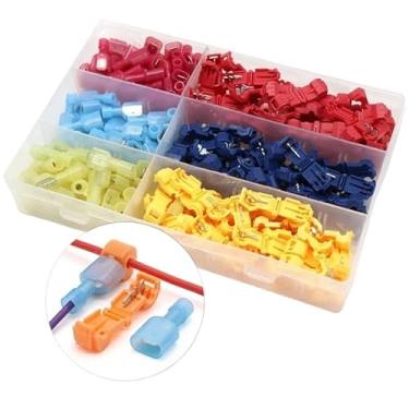 Imagem de Terminal de crimpagem tipo T encaixotado, clipe de conexão rápida, conector elétrico isolado sem descascar, terminais de fio plug-in (360 peças com caixa)