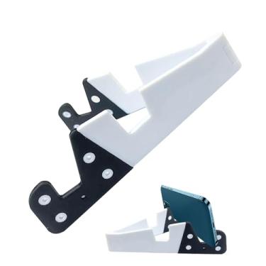 Imagem de Suporte para celular, suporte ajustável, suporte portátil dobrável estilo V para celulares, tablets e smartphones, suporta uso na mesa de mesa