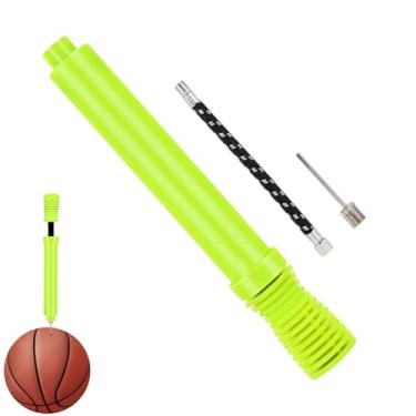 Imagem de Bomba de ar de basquete, ferramenta de enchimento bidirecional - Bomba de ar manual portátil para exercícios esportivos com agulha e mangueira de extensão para basquete, bola de futebol, vôlei