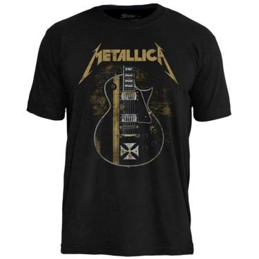 Imagem de Camiseta de Banda Metallica em Algodão Manga Curta Gola Redonda-Unissex