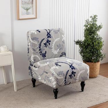 Imagem de Capa de cadeira com detalhes florais, capas protetoras de móveis removíveis sem braços, elástico antiderrapante, para sala de estar, sala de jantar, hotel tipo 19||tamanho regular