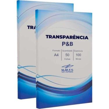 Imagem de Transparência INKJET A4 PPC para Copiadora Preto e Branco 100 Micras (