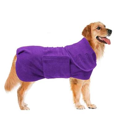 Imagem de Toalhas de microfibra para cães para secagem de cães toalha de cachorro grande médio pequeno roupão absorvente casaco personalizado animal de estimação com capuz gato macio confortável quente para