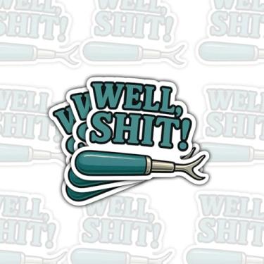 Imagem de 3 adesivos de reação engraçados Well Shit, decalque de vinil de humor retrô com ilustração de ferramenta, adesivos estéticos sarcásticos para laptop, garrafa de água, caderno, carro, presente para