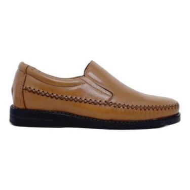 Imagem de Mocassim Andralev Masculino Couro Conforto Tabaco, 40