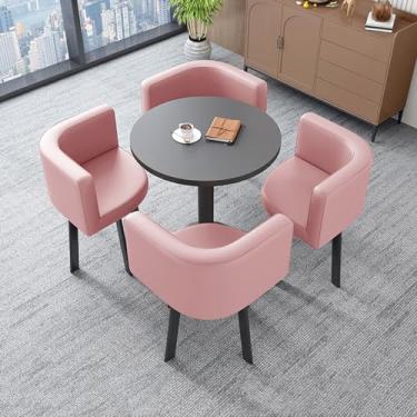 Imagem de Combinação de mesa e cadeira de clube de recepção de escritório, mesa de jantar e cadeira de café de negociação, mesa de sala de conferências, para escritório em casa, sala de jantar, sala de estar