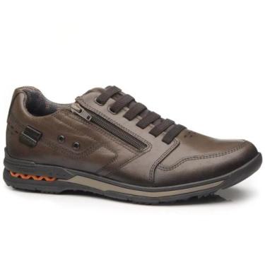 Imagem de Sapatênis Pegada Gold Masculino, Marrom, 41