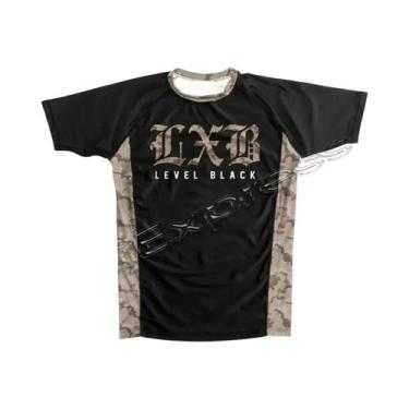 Imagem de V1 LXB AJJ Preto Secagem Rápida Rash Guard Gym Tee Levelxblack Jersey 